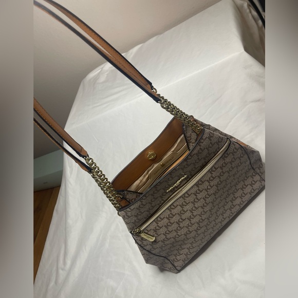Karl Lagerfeld Shoulder Bag - Designer Purse, Medium in size with Signature Logo - Picture 8 of 15